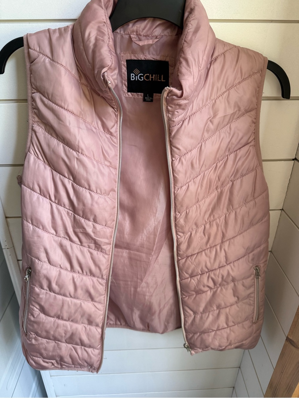 Big Chill Women’s Dusty Pink Quilted Sleeveless Puffer Vest